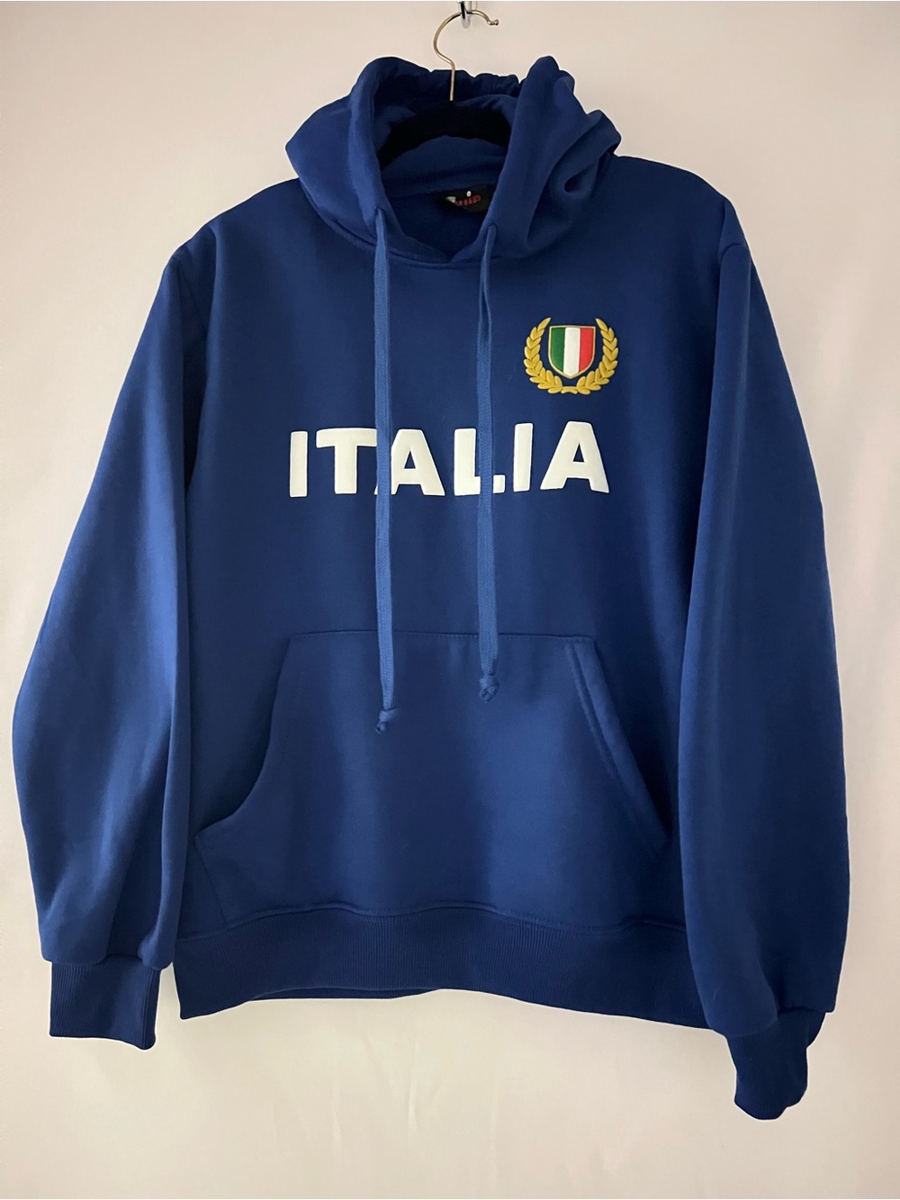 CHIP | Italia Graphic Blue Hooded Sweatshirt | Size Medium